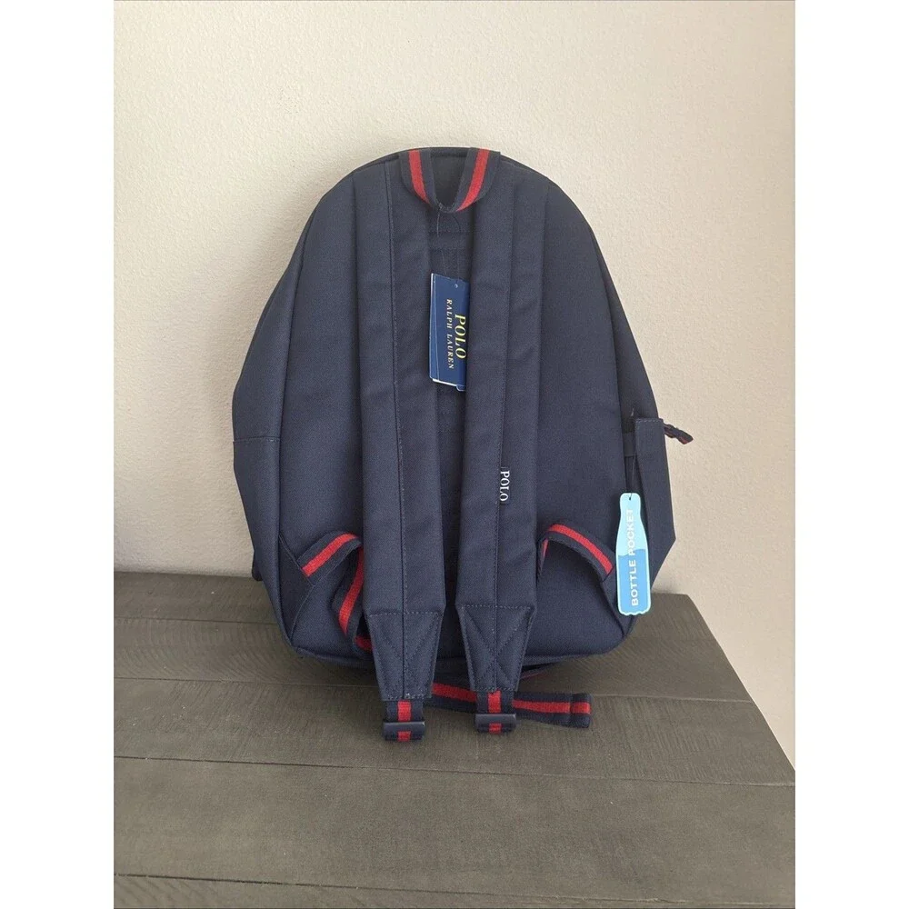 Ralph Lauren Polo Youth Backpack Combo Set Lunchbox Pencil Case Navy Red School